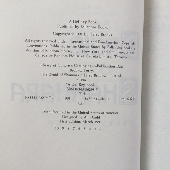 Terry Brooks Book Two First Edition The Druid of Shannara Hardcover Dust Jacket - Picture 5 of 8